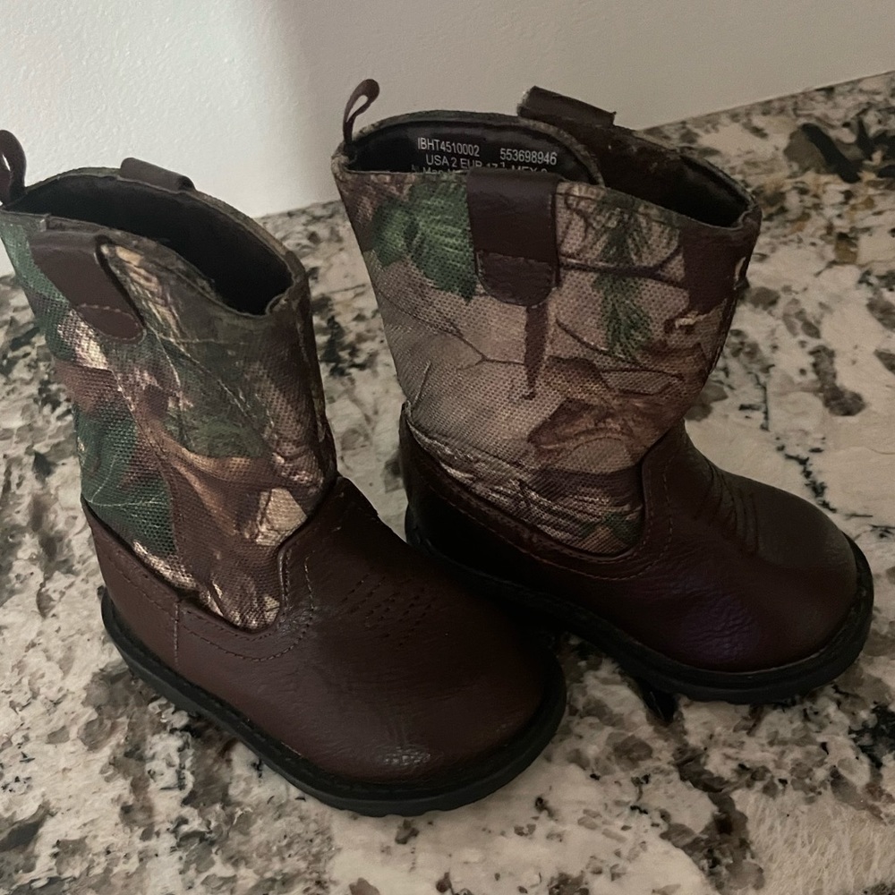 Baby Size 2 Camo Hunting Cowboy Boots